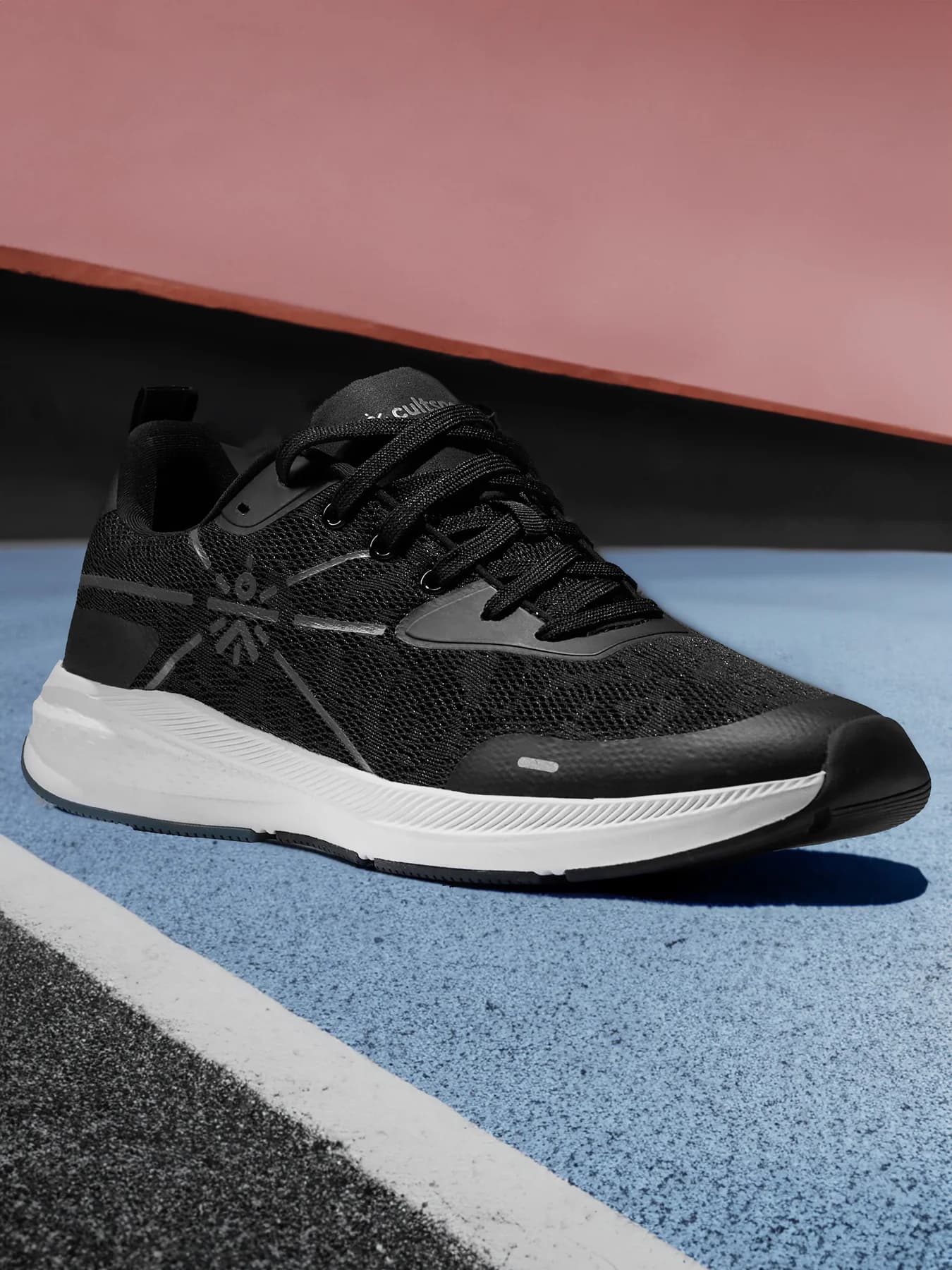 Men's Black Casual Round Toe Low-Top Mesh Flomo Running Shoes