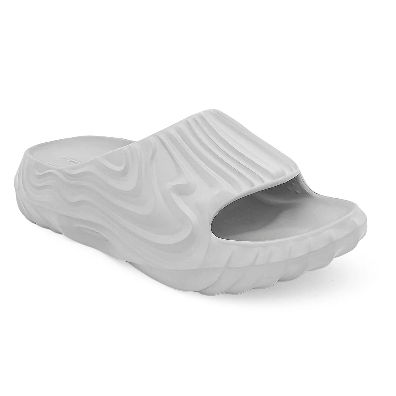 Men's Grey Casual Round Toe Mid-Top EVA Lightweight Slides