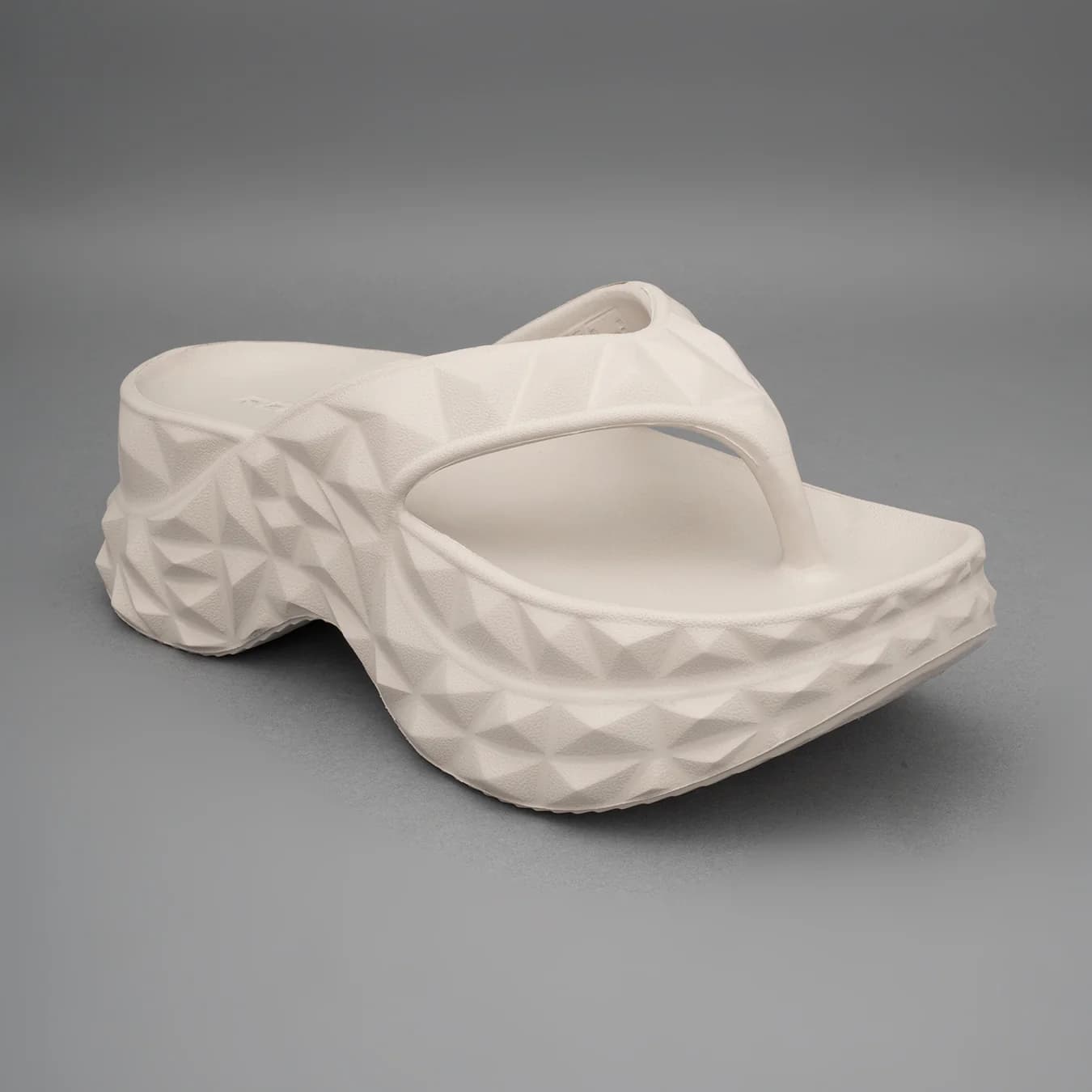 Women's Beige Casual Round Toe Mid-Top EVA Pool Flip-Flops