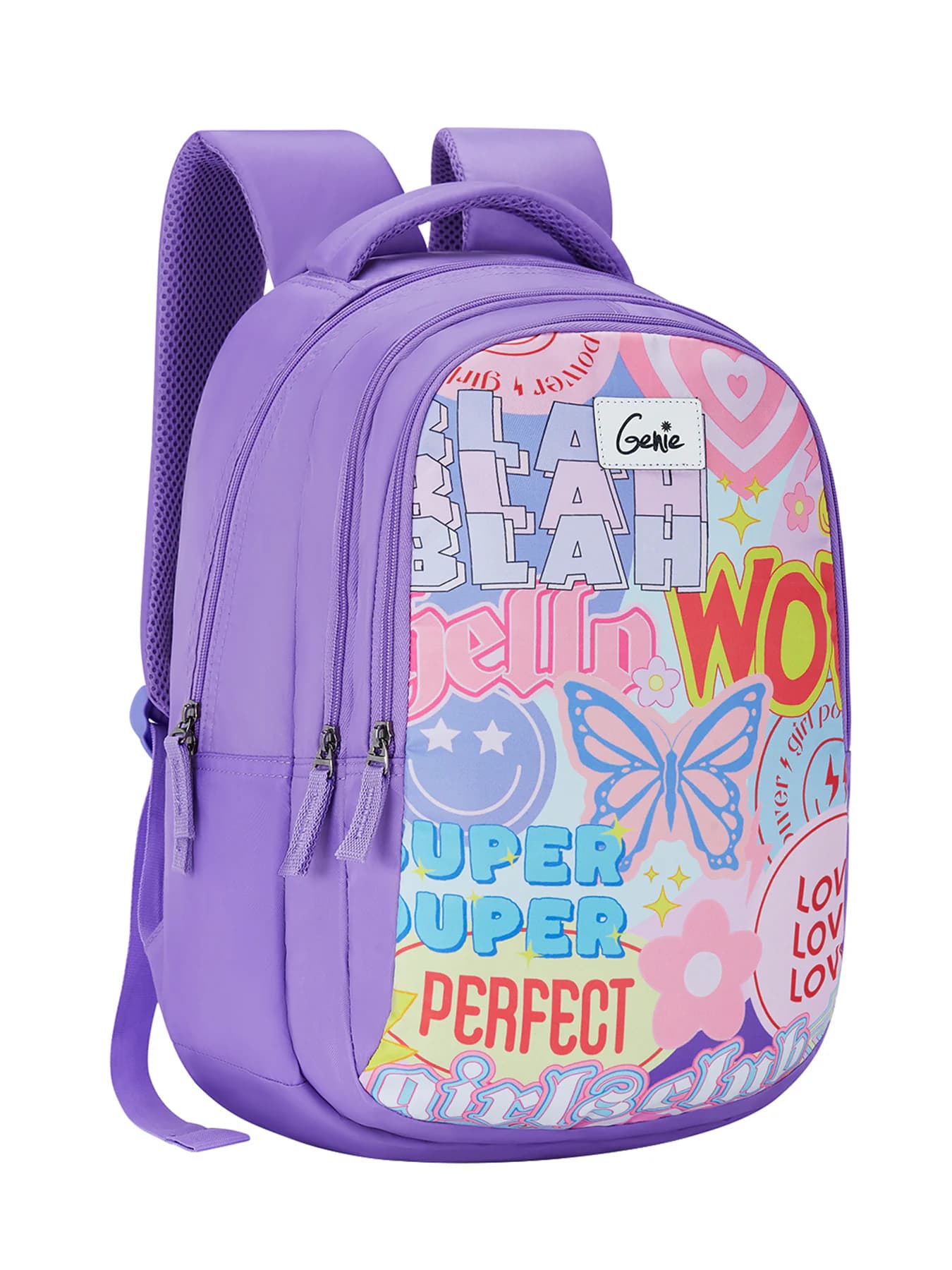 Kids Purple Graphic Summer School Backpack 27L