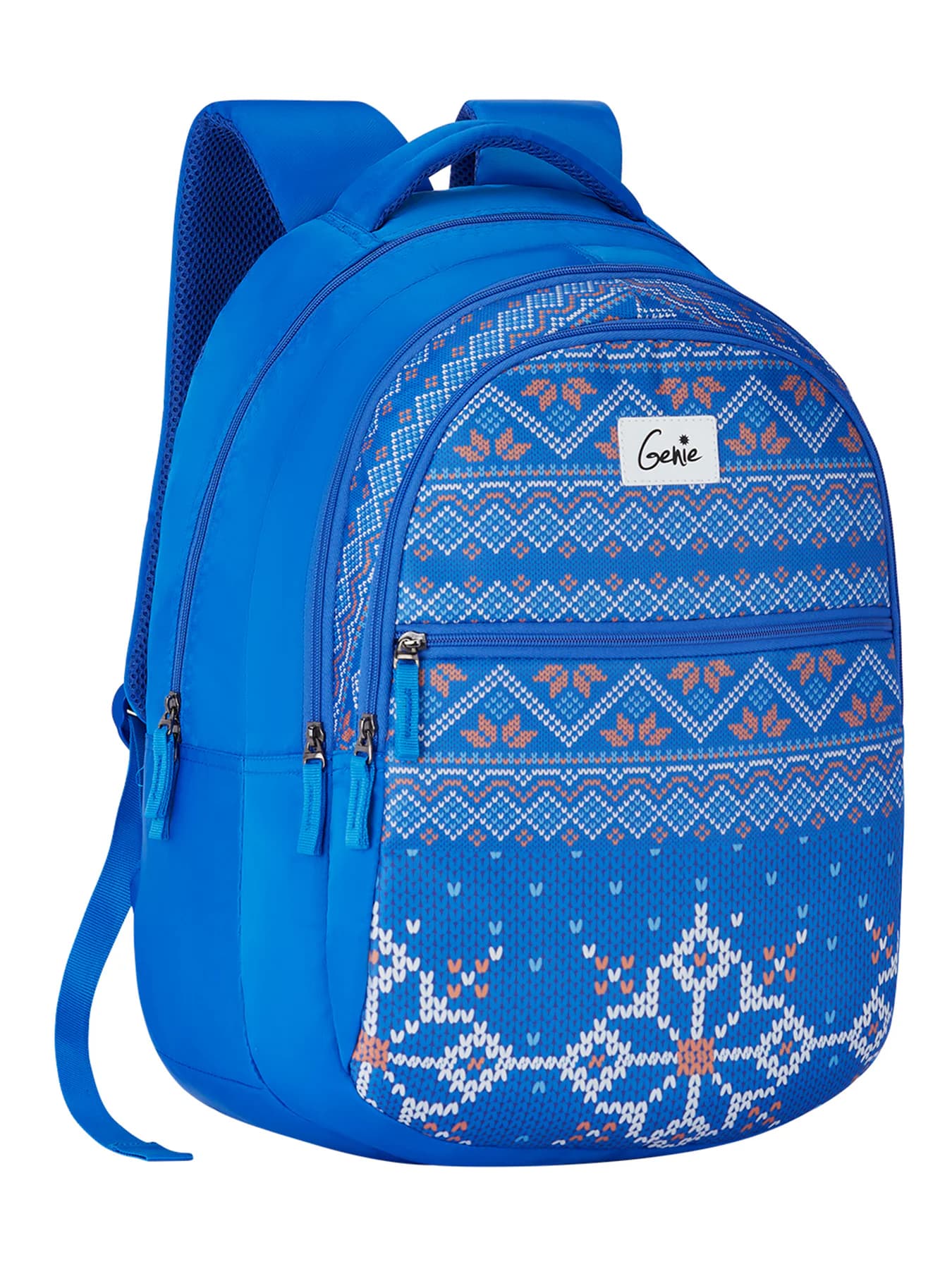 Women's Blue Geometric Tess School Backpack 36L