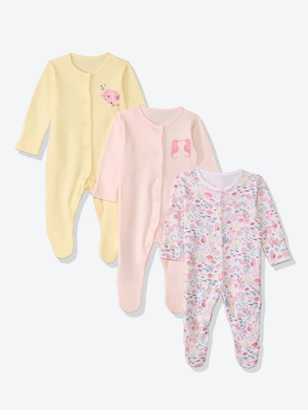 Girls Multicolor Casual Printed Regular Fit Night Suit - Pack of 3