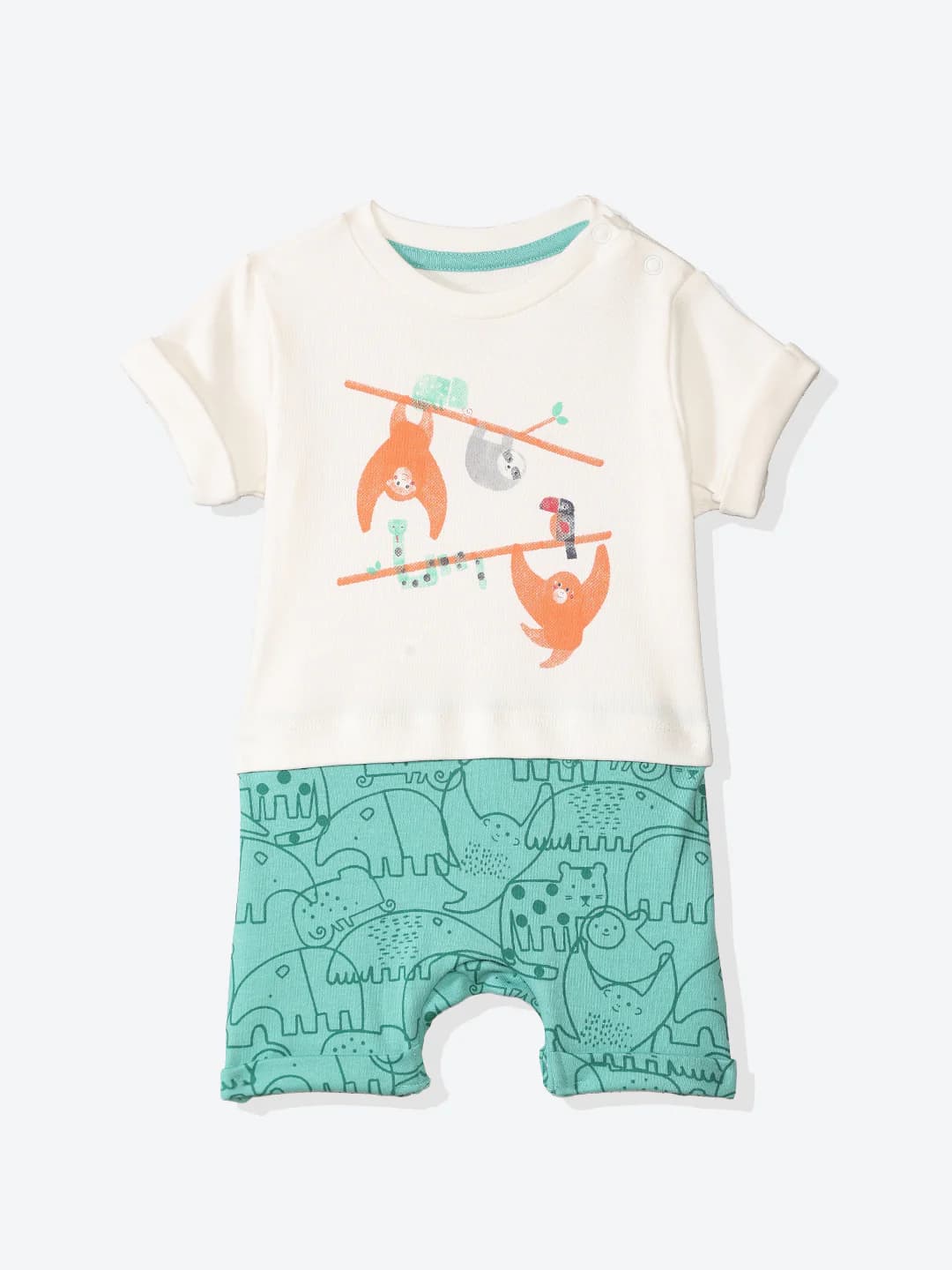 Boys Multicolor Casual Printed Regular Fit Rompers