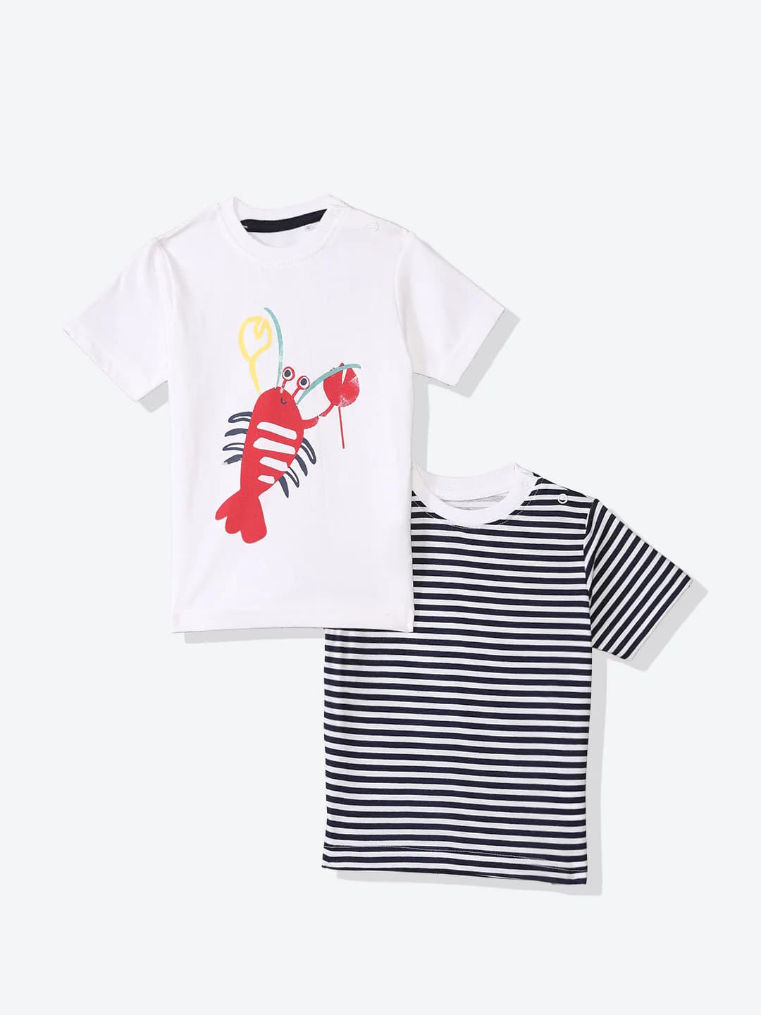 Boys Multicolor Casual Printed Regular Fit Tshirt - Pack of 2