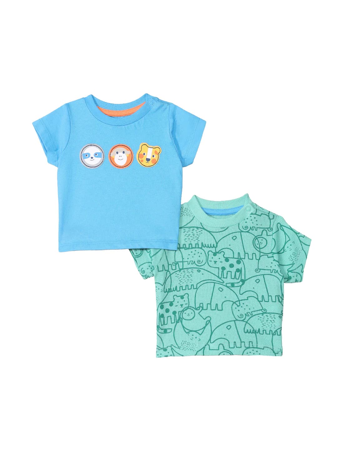 Boys Multicolor Casual Printed Regular Fit Tshirt - Pack of 2