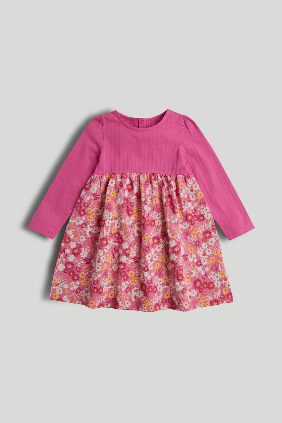 Girls Pink Casual Toasted Petals Floral Dress