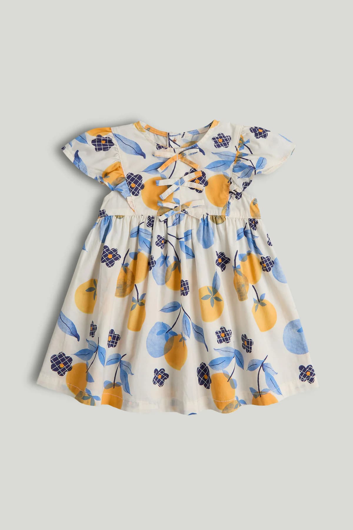 Girl Multicolor Casual Mini Mediterranean Charm Floral Dress