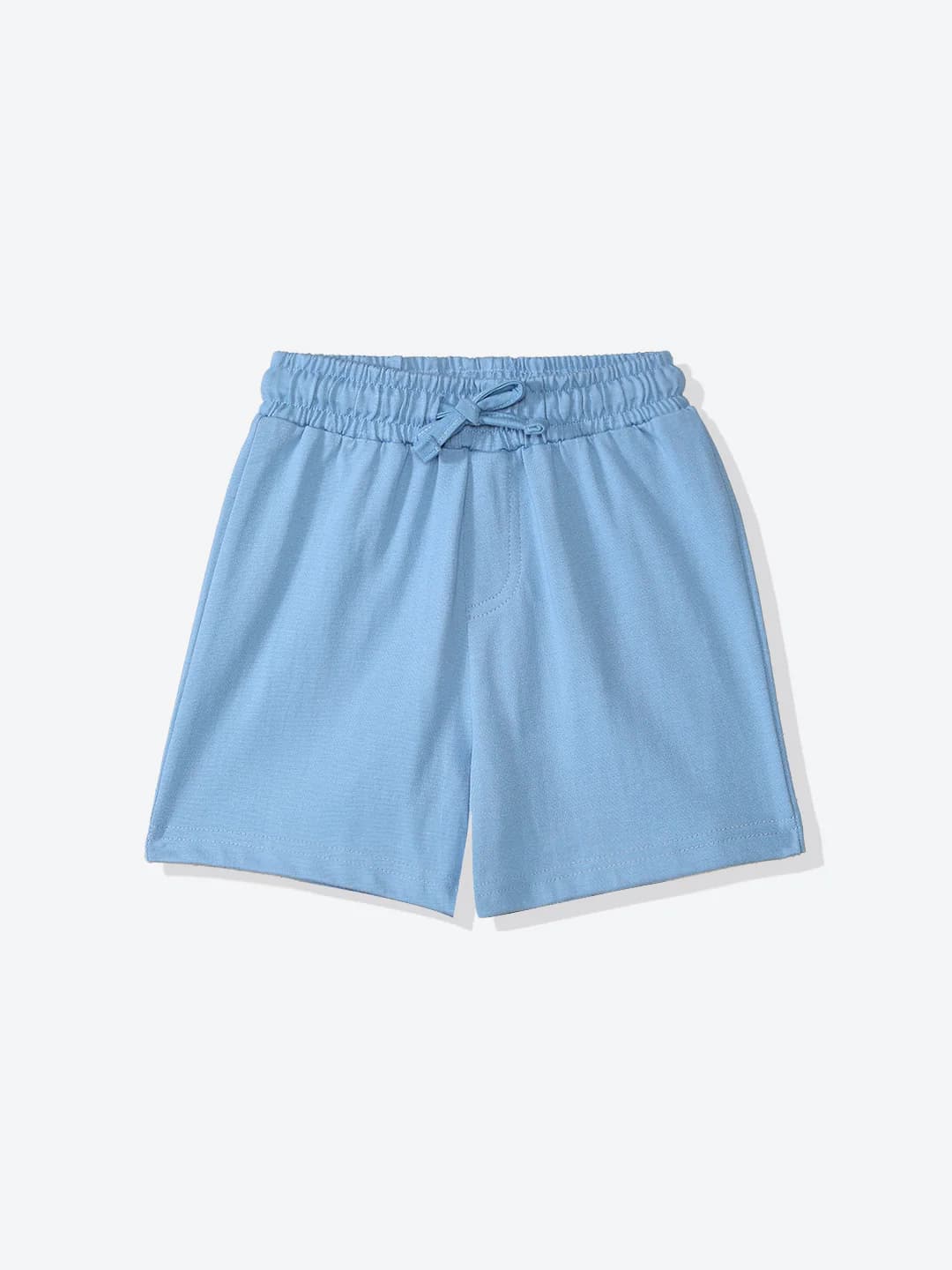 Boys Blue Casual Solid Non Faded Mid Rise Shorts