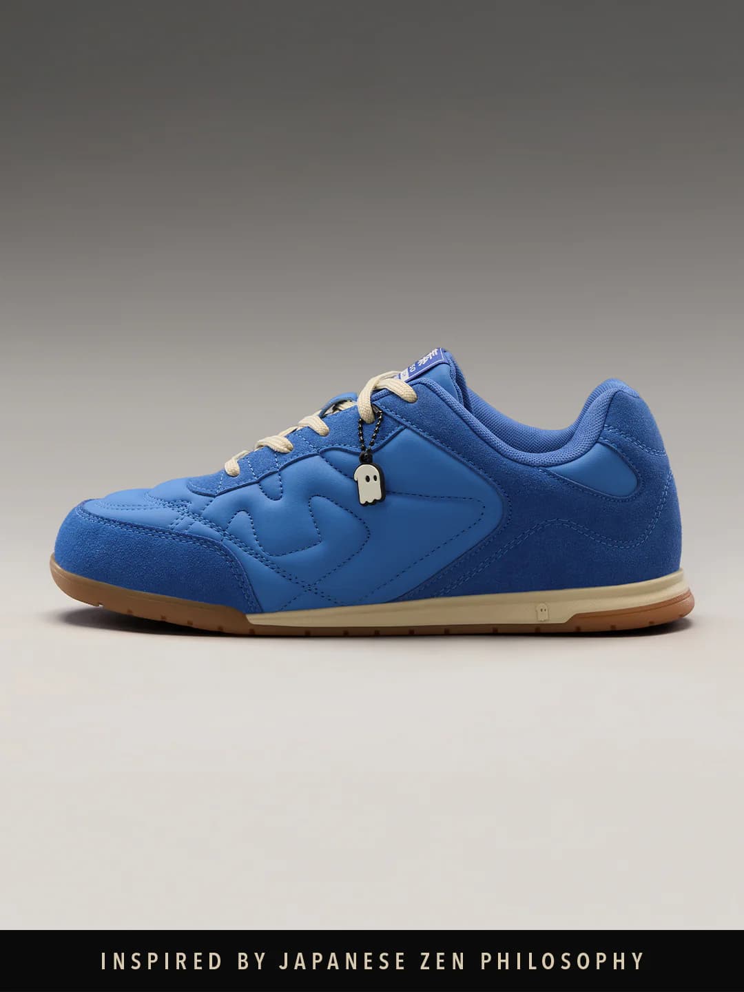 Men's Blue Round Toe Polyurethane Kanso ZE - Blue Low Top Sneakers