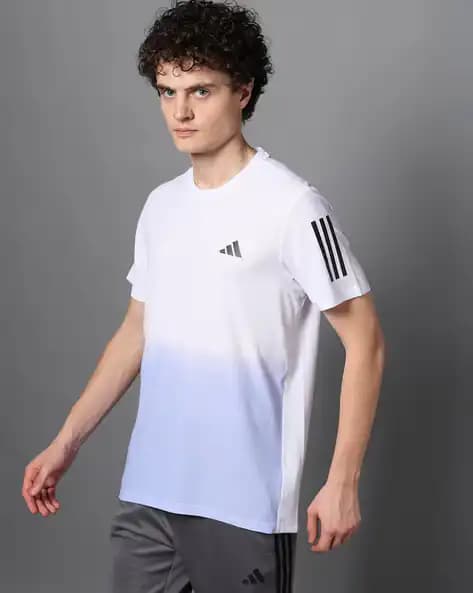 Men's White Casual Regular Fit Half Sleeves Printed Tshirt