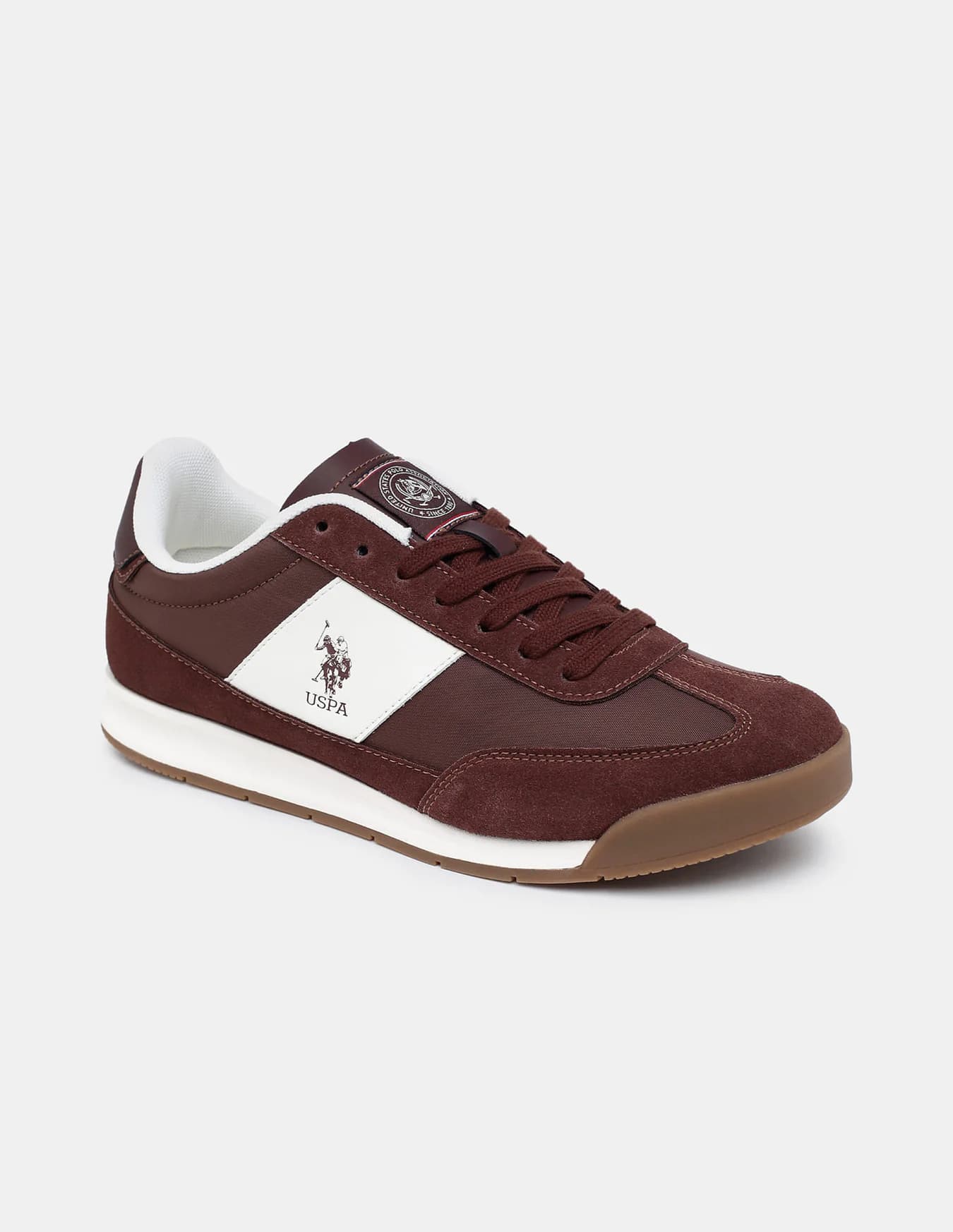 Men's Brown Colour Blocked Lace Ups Gallop Casual Sneakers
