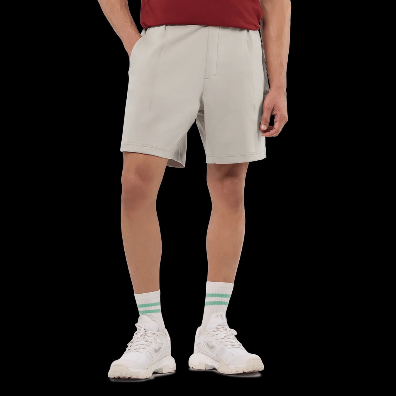 Men's Beige Ubersoft Relaxed Shorts