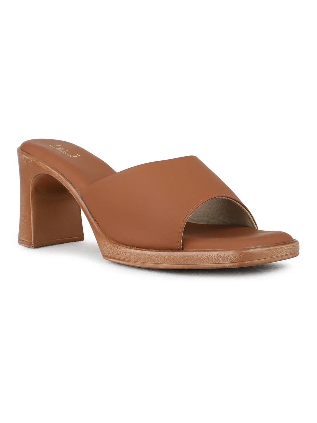 Women's Tan Casual Solid Slip-Ons Sandals