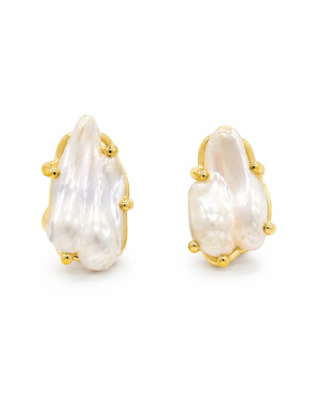 Women's Gold Tidebound Pearl Studs
