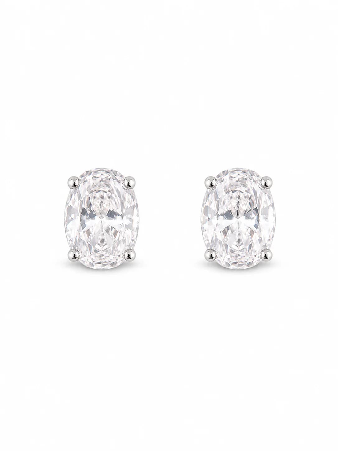 Women's White Nova Studs Earrings