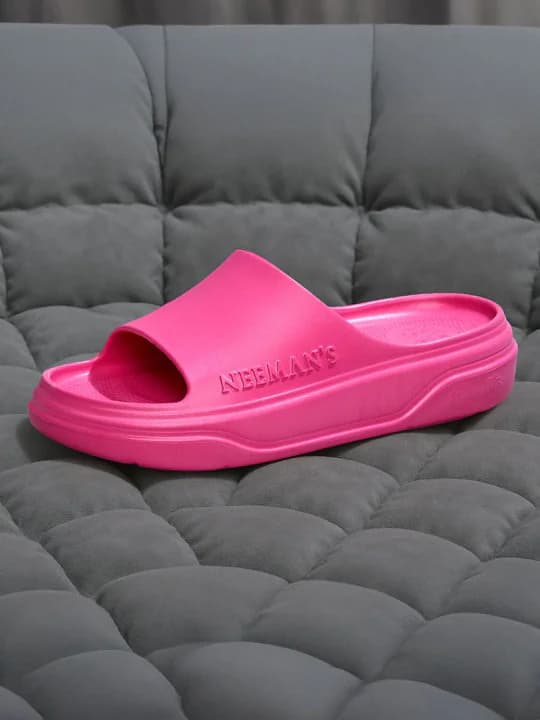 Unisex Pink Casual Round Toe EVA Slides