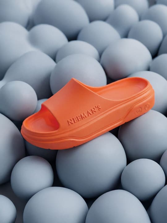 Unisex Orange Casual Round Toe EVA Slides