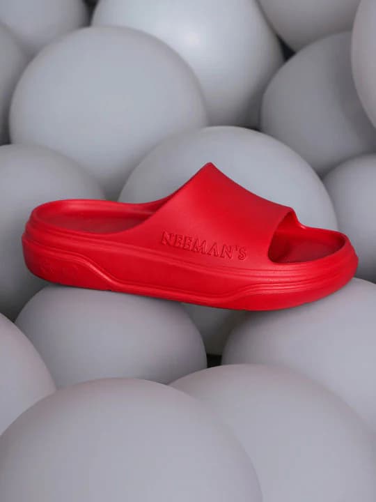 Unisex Red Casual Round Toe EVA Slides