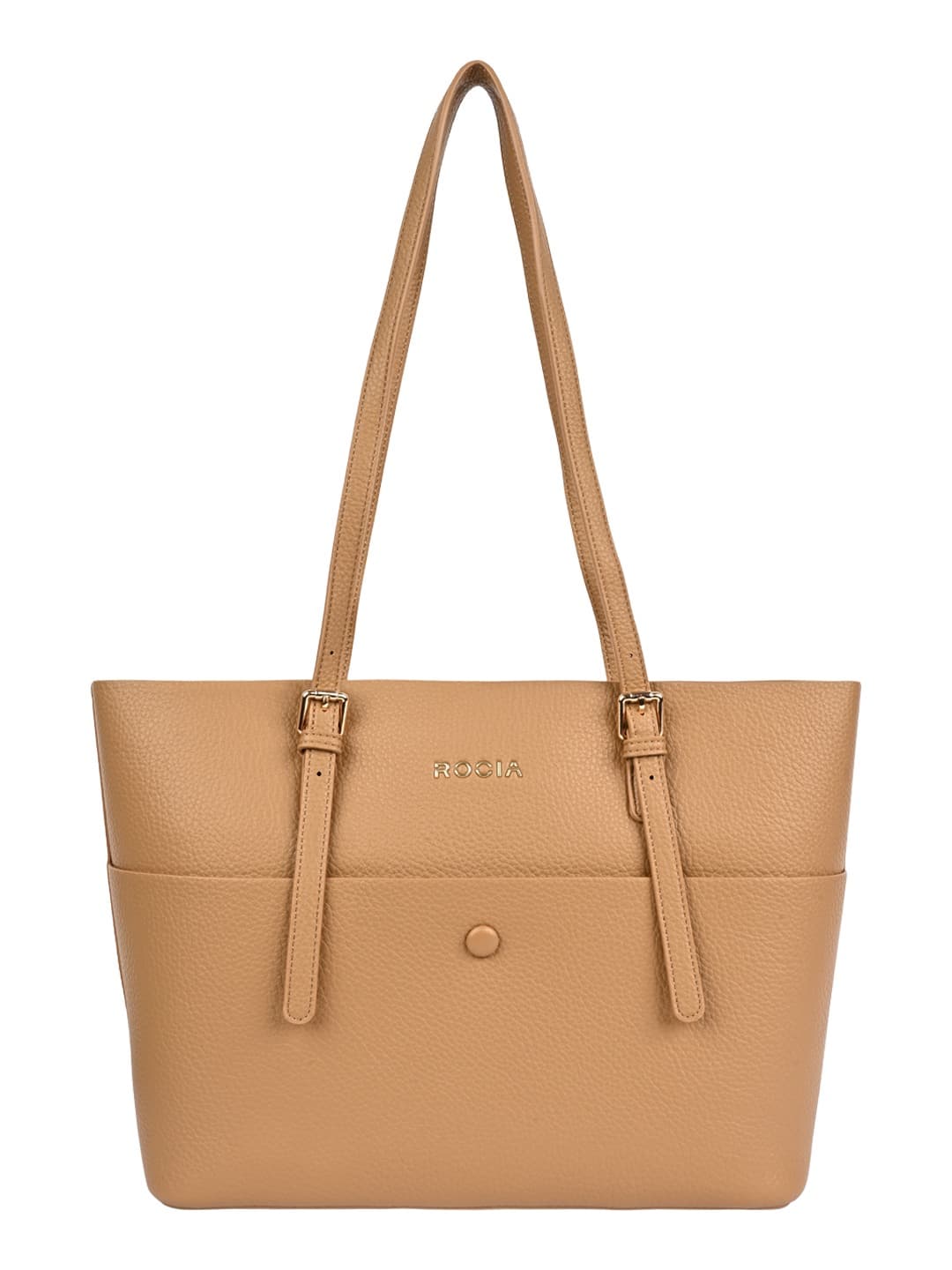 Women's Brown Solid Tote Bag