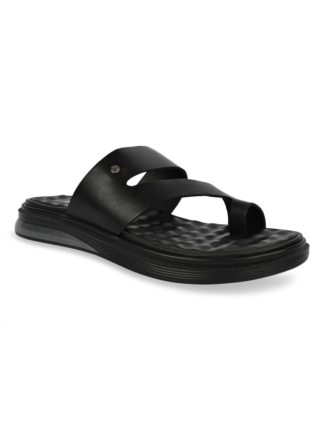 Men's Black Stylish Leather Sandals