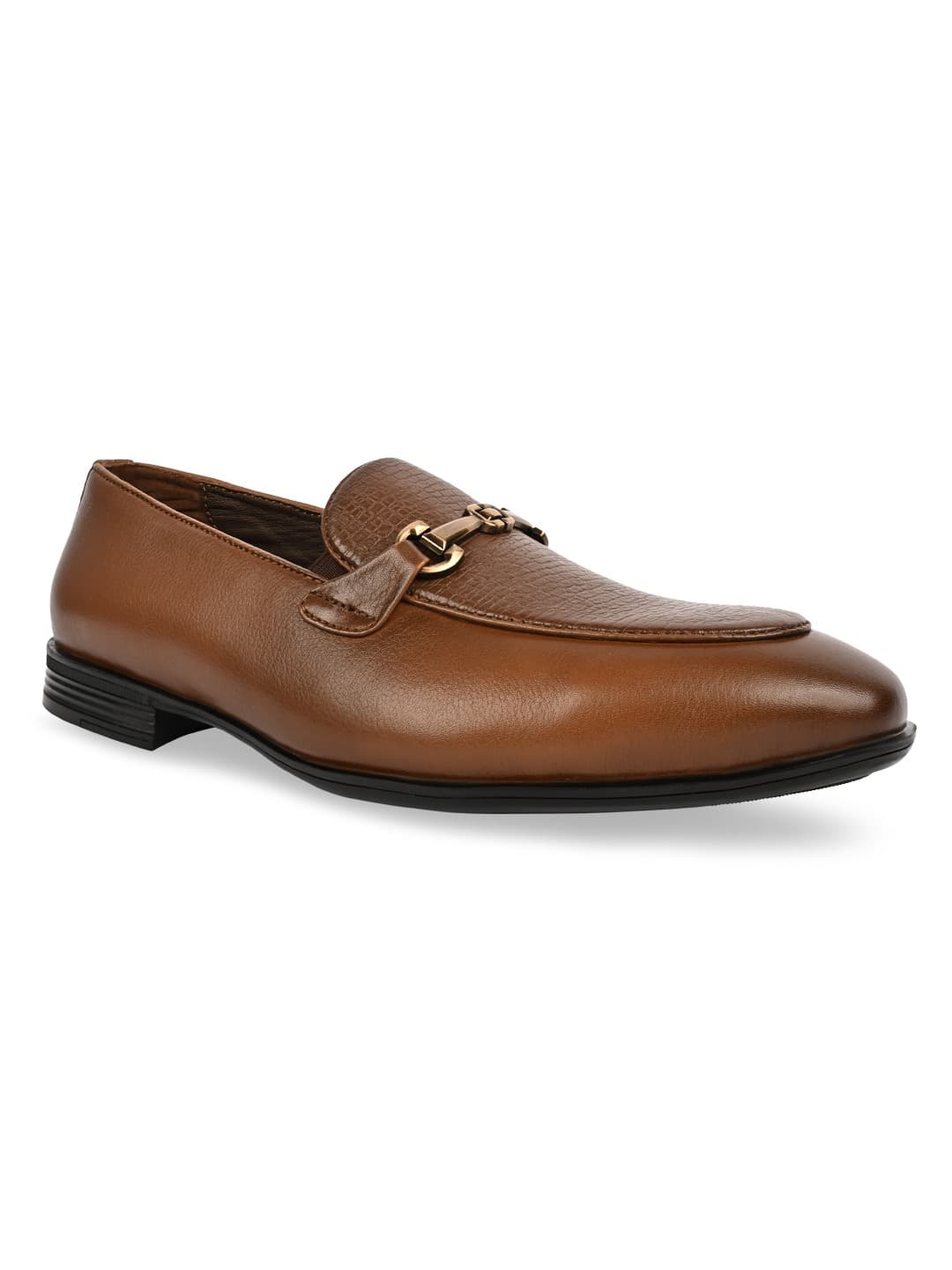 Men's Imperio By Tan Formal Leather Buckled Slip Ons Shoes