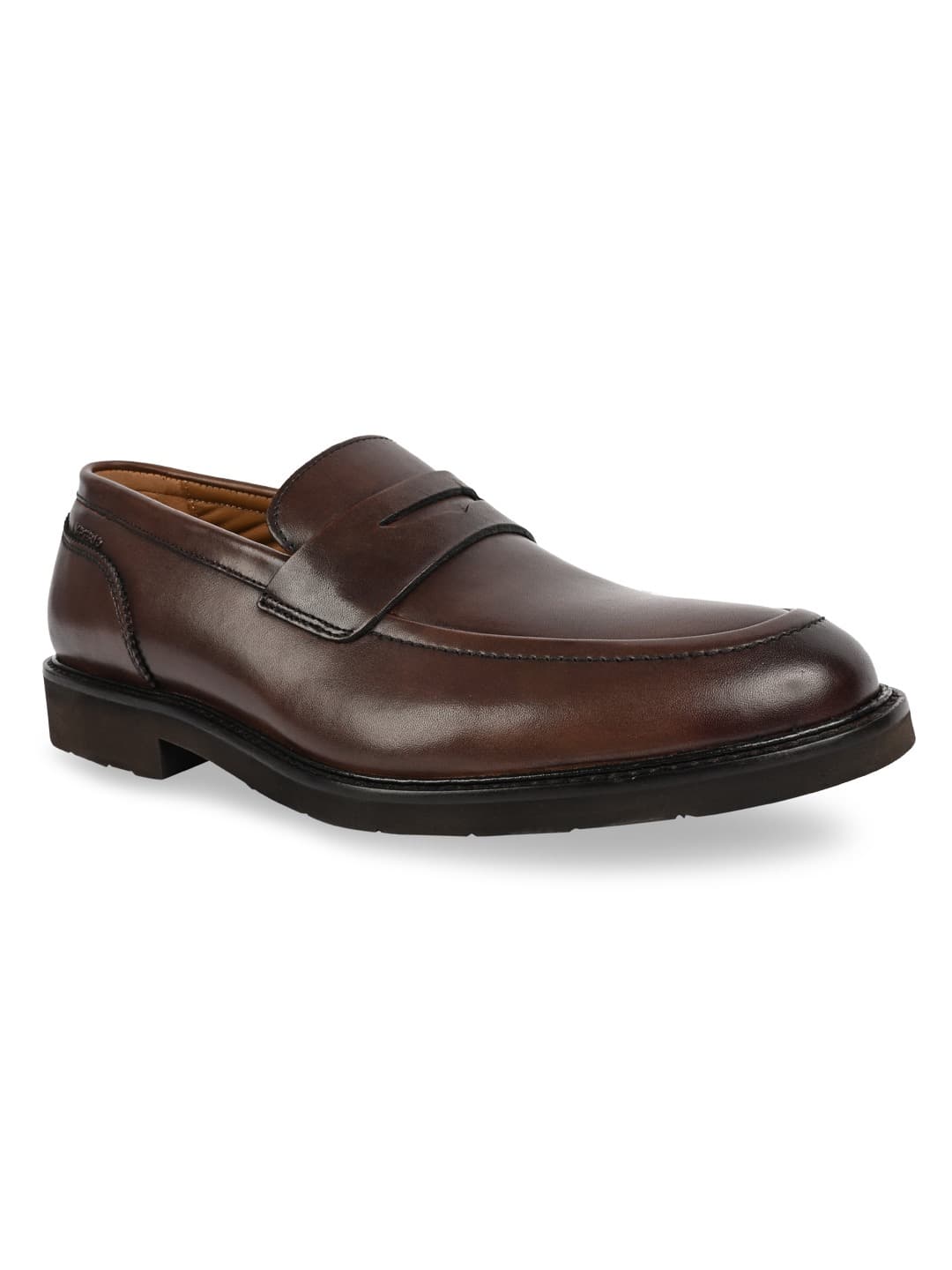 Men's Imperio By Brown Classic Leather Formal Saddle Slip Ons Shoes