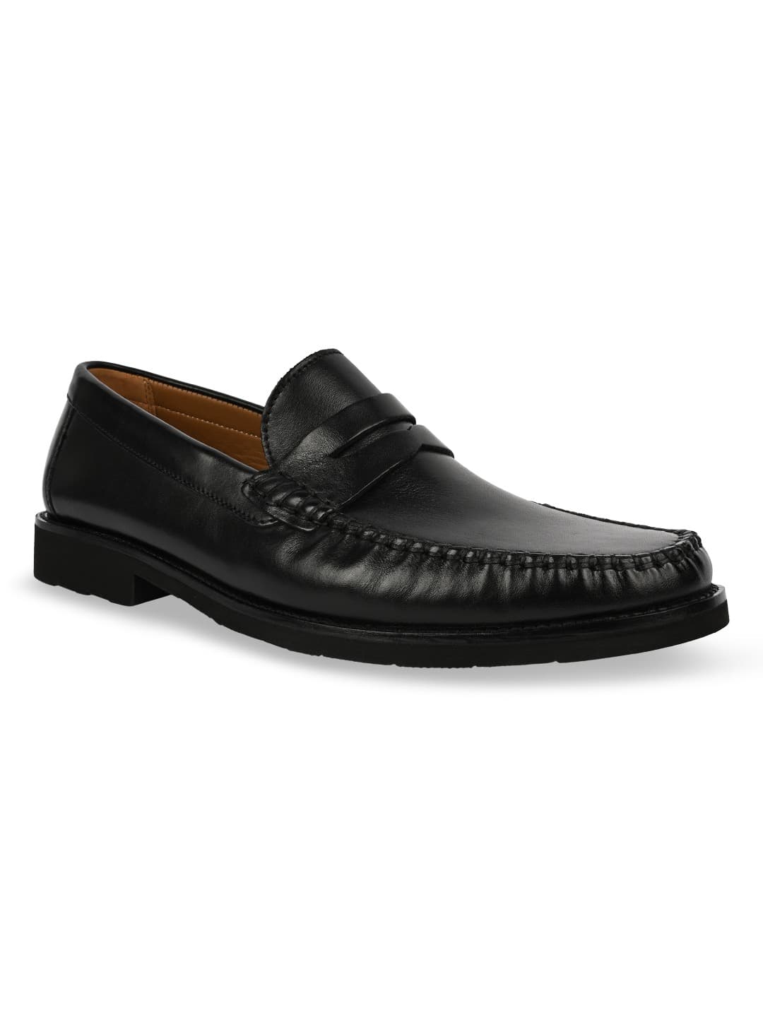 Men's Imperio By Black Classic Leather Saddle Formal Slip Ons Shoes