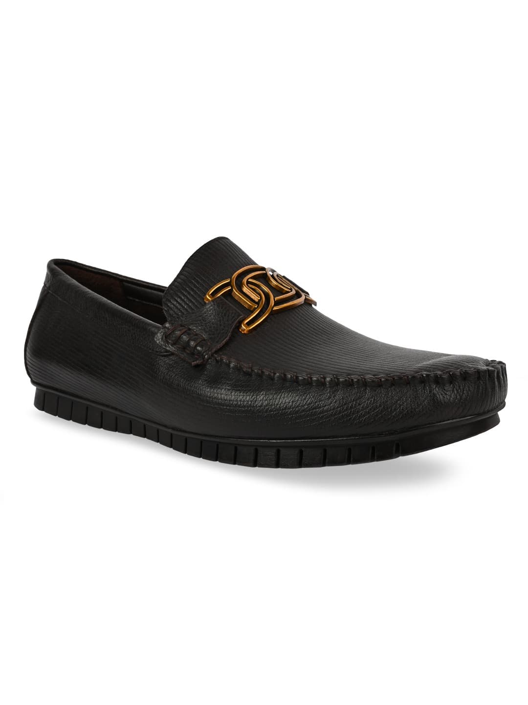Men's Imperio By Coffee Comfort Flexible Buckled Leather Loafers