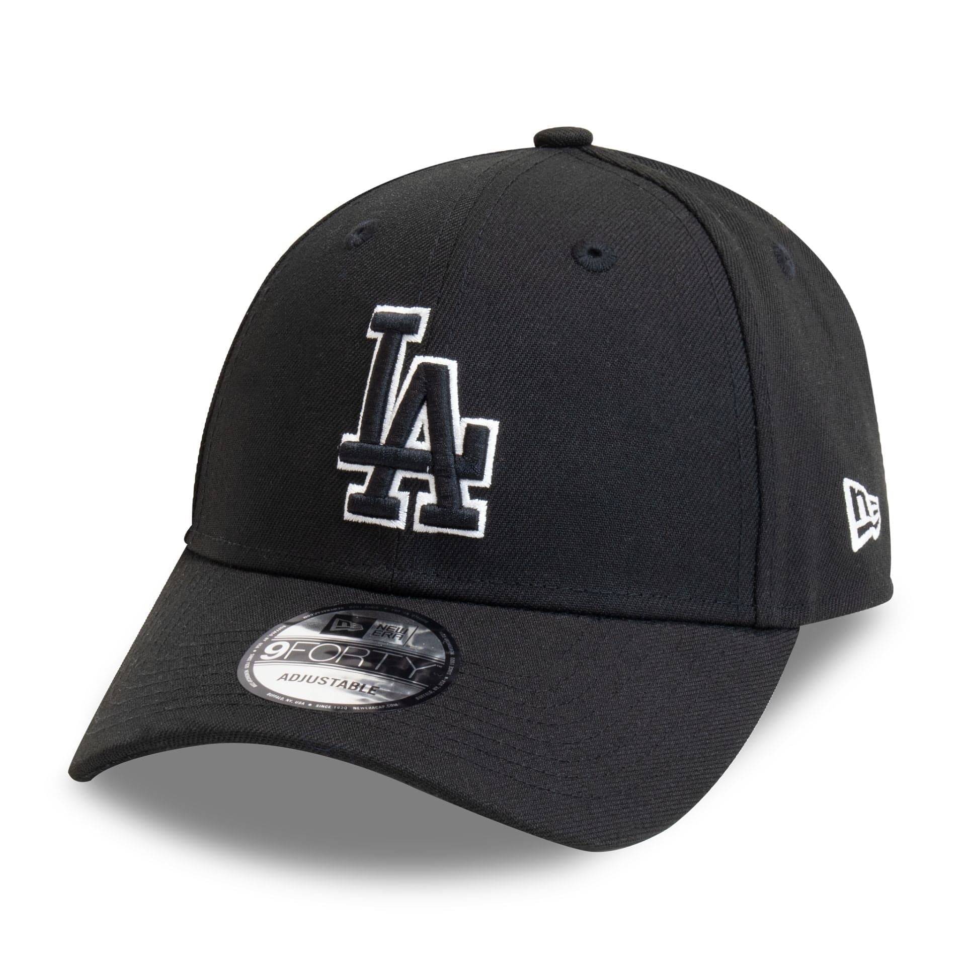 Men's La Dodgers Pop Outline Black Adjustable Cap