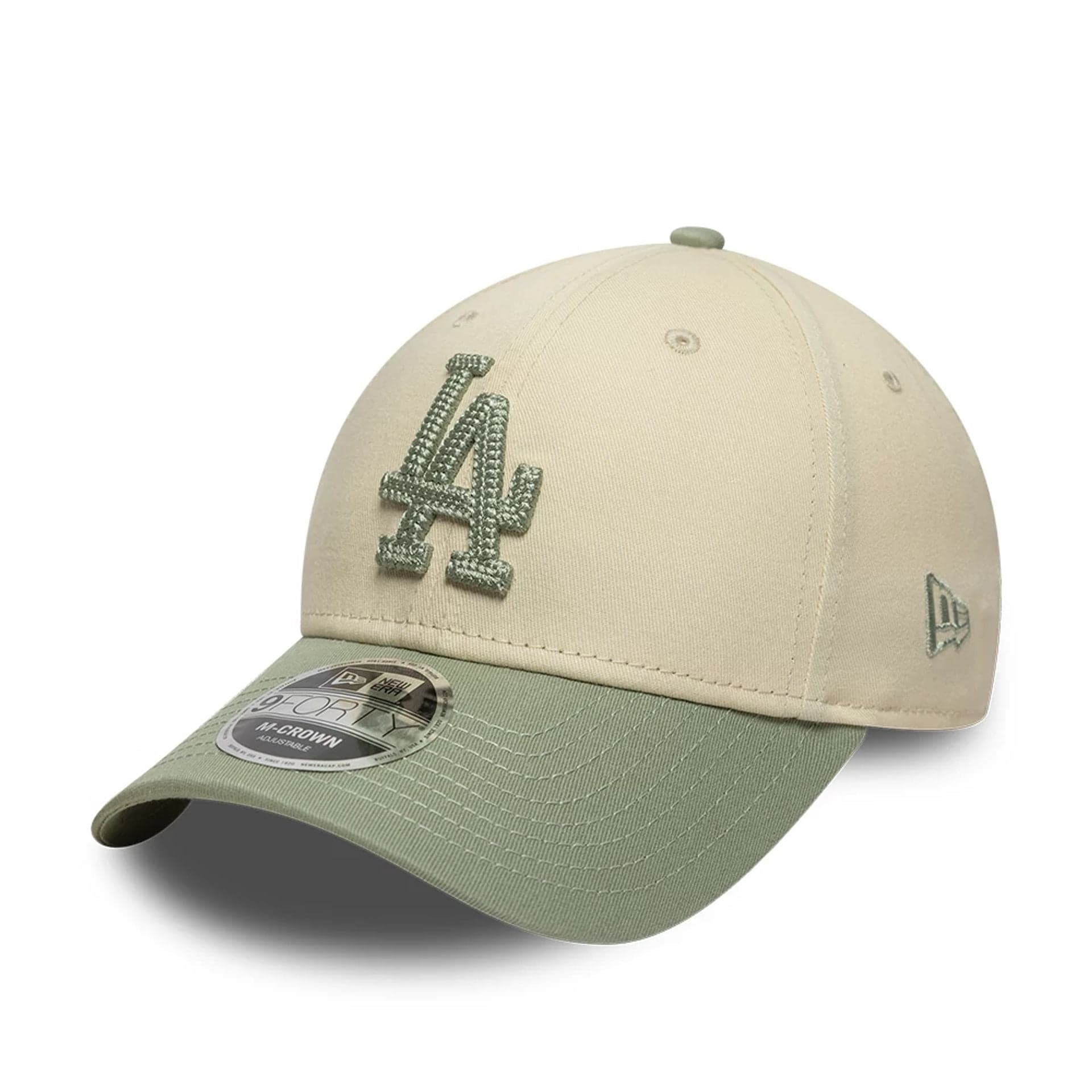 Men's La Dodgers MLB Side Script Cream Crown Adjustable Cap