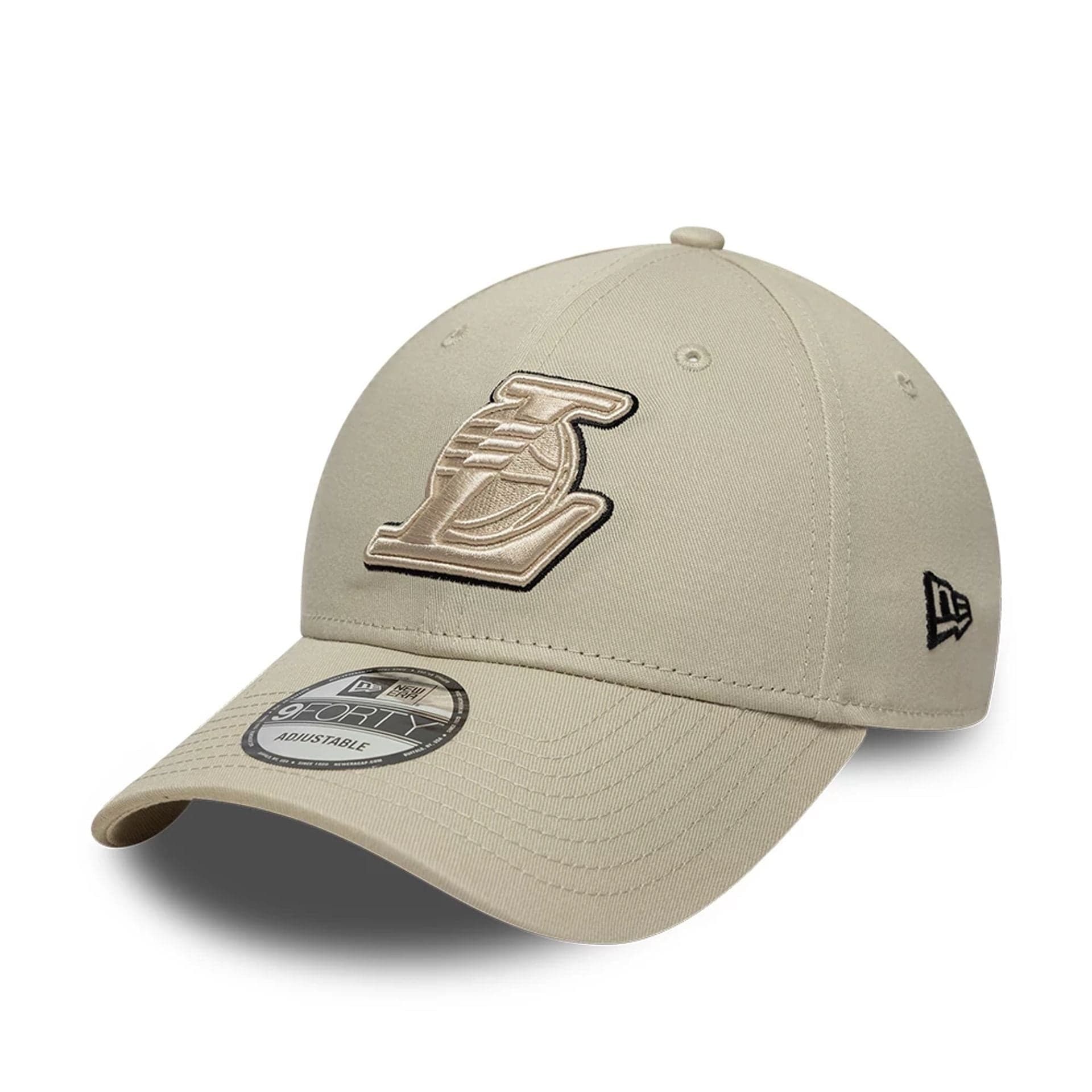 Men's La Lakers NBA Team Outline Cream Adjustable Cap