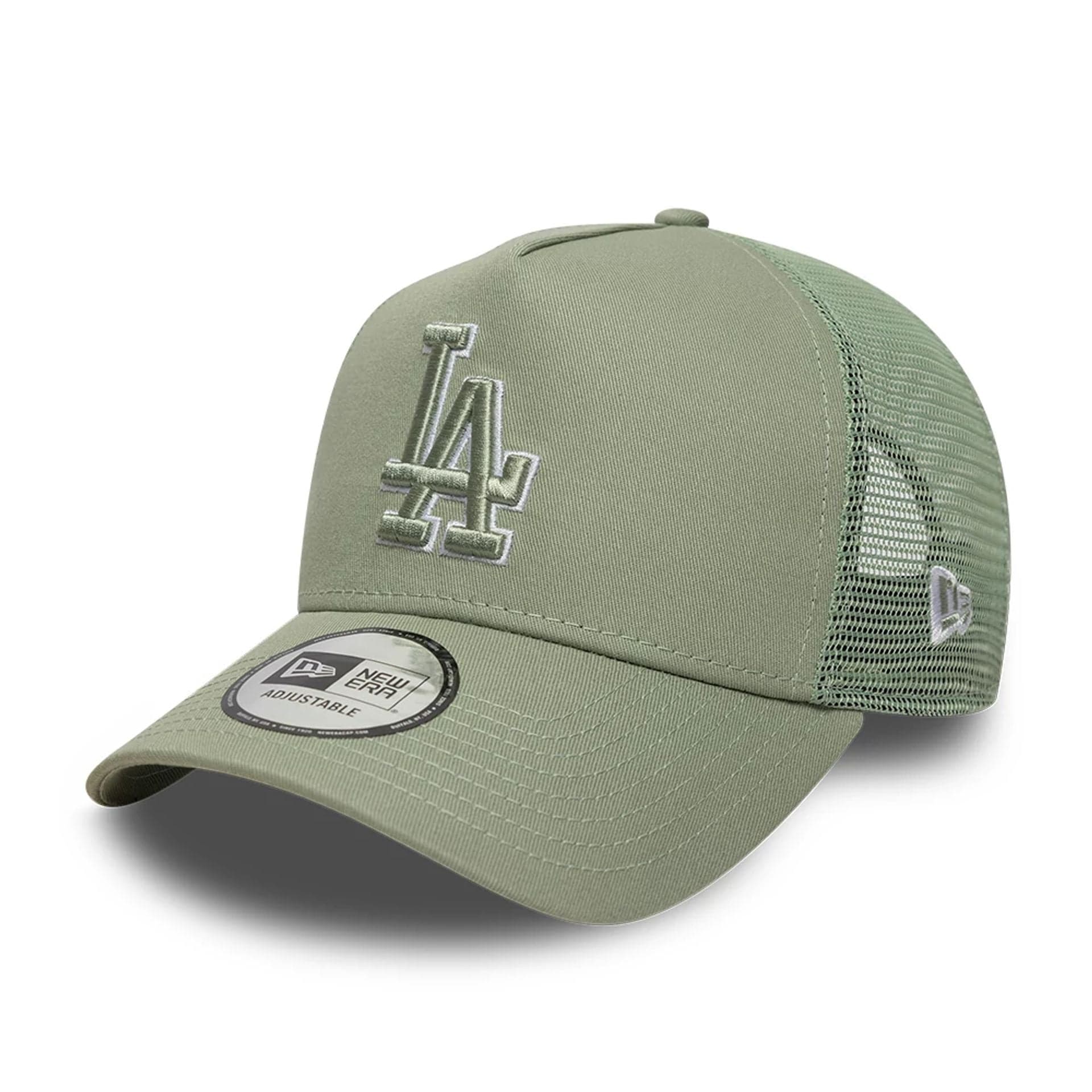Men's La Dodgers MLB Outline Pastel Green E Frame Trucker Adjustable Cap
