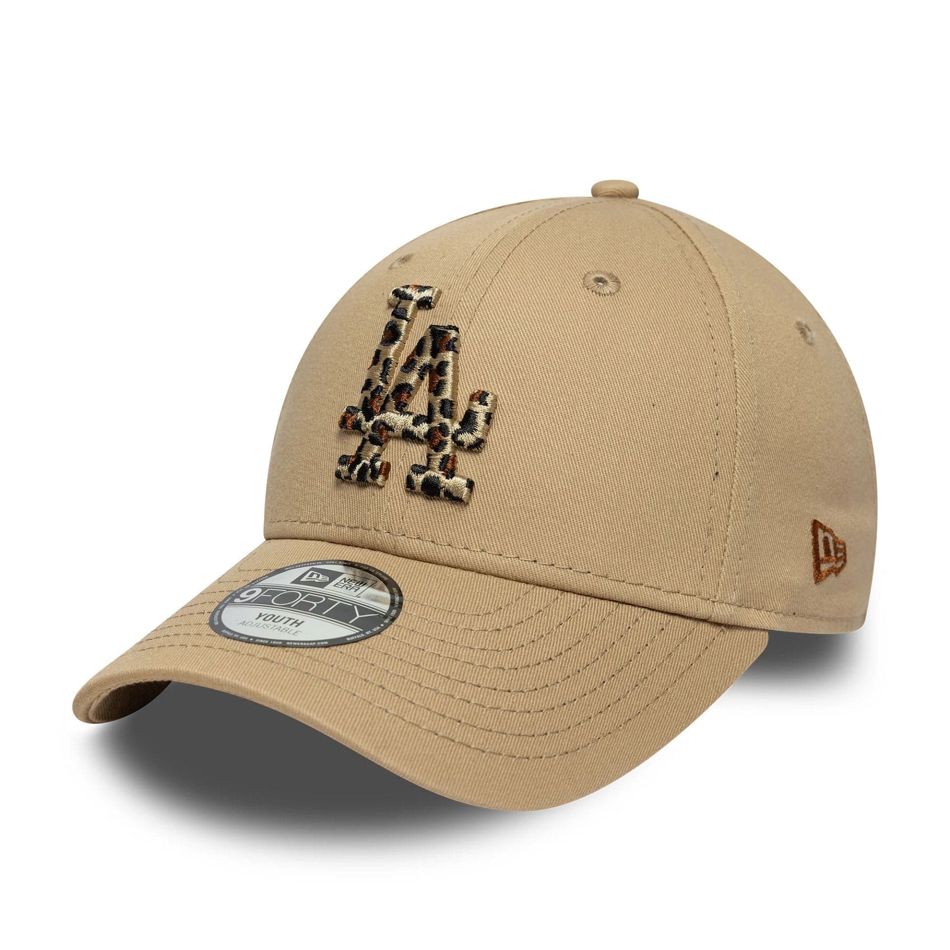 Men's La Dodgers Youth MLB Animal Infill Light Beige Cap