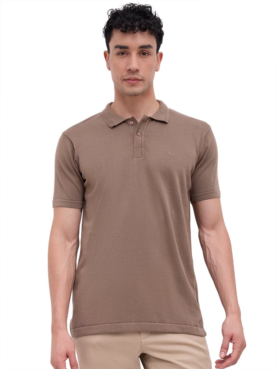 Men's Dark Green Regular Fit Casual Half Sleeves Cotton Polo Tshirt