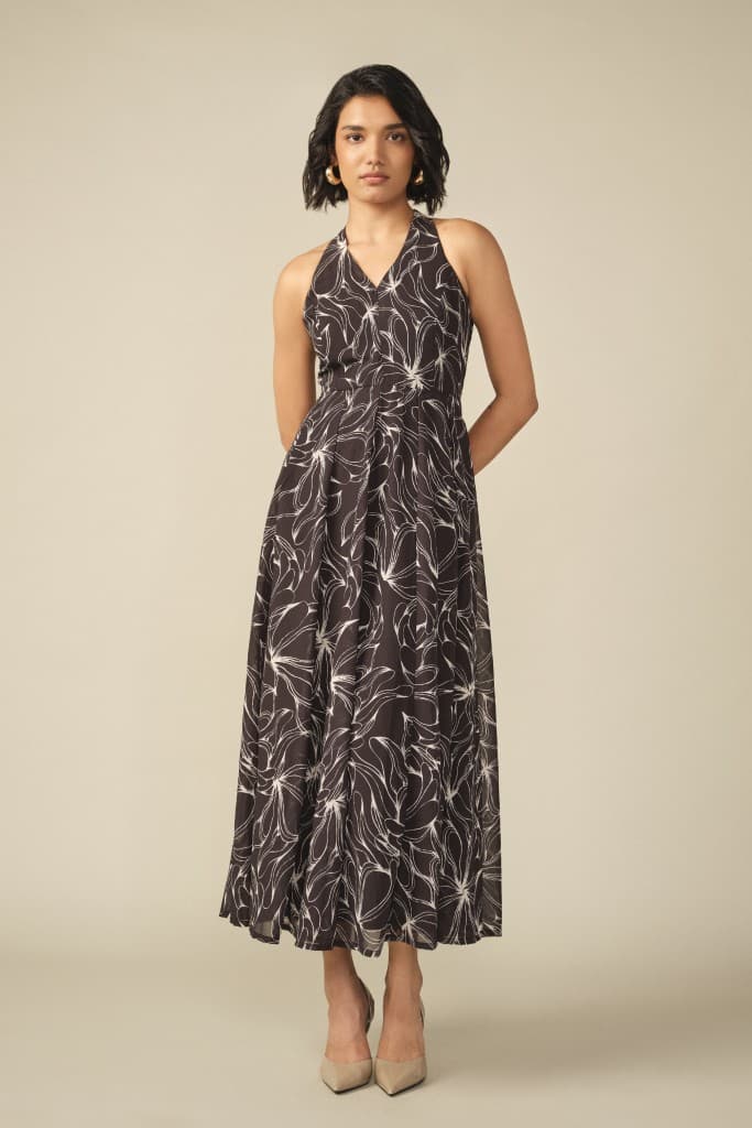 Women's Black Casual Regular Fit Solid Dress