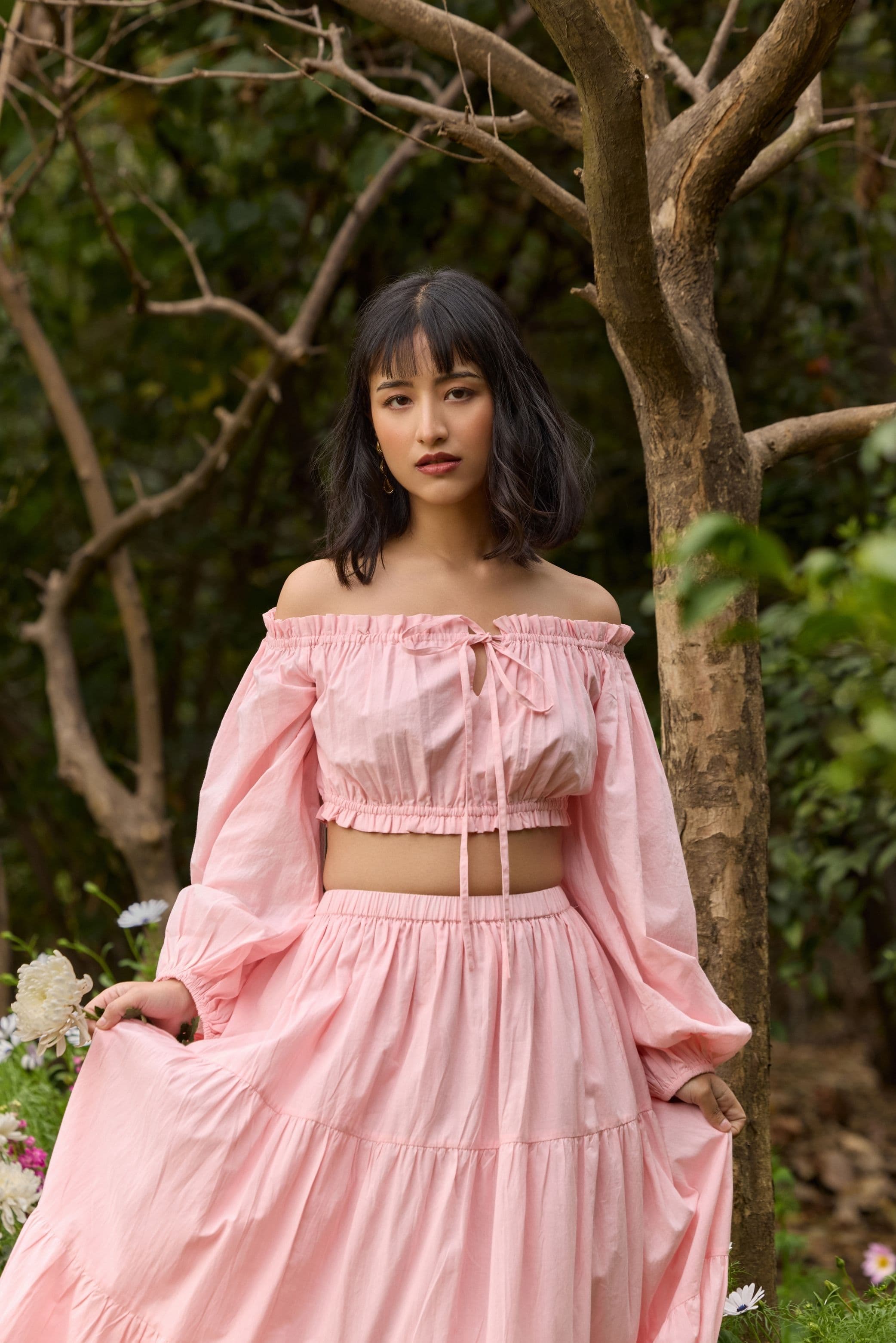 Women's Pink Casual Regular Fit Full Sleeves Tops