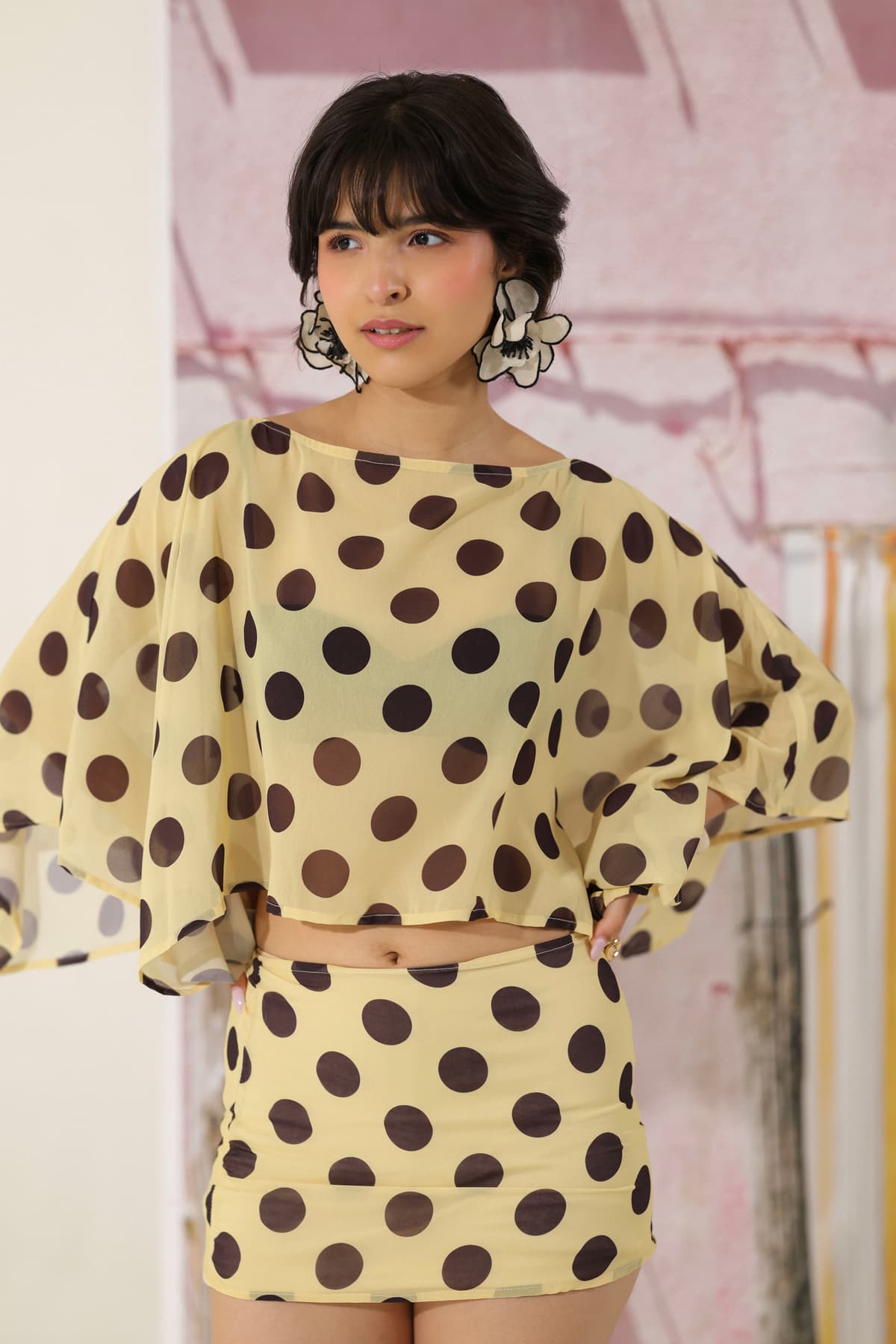 Women's Yellow Casual Regular Fit Three Quarter Sleeves Tops
