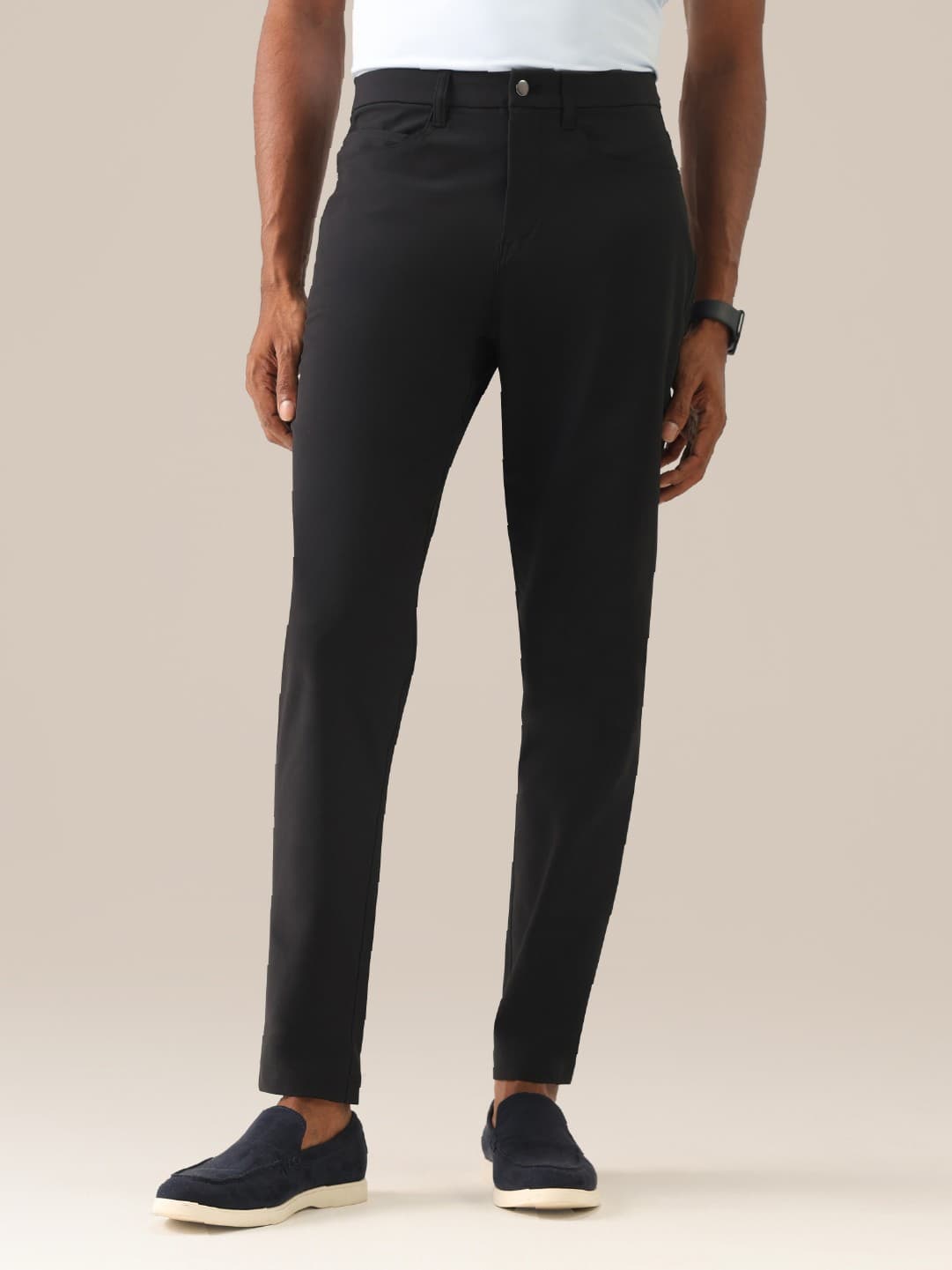 Men's Black Tapered Fit Formal The Legendary Trouser - Tall Length