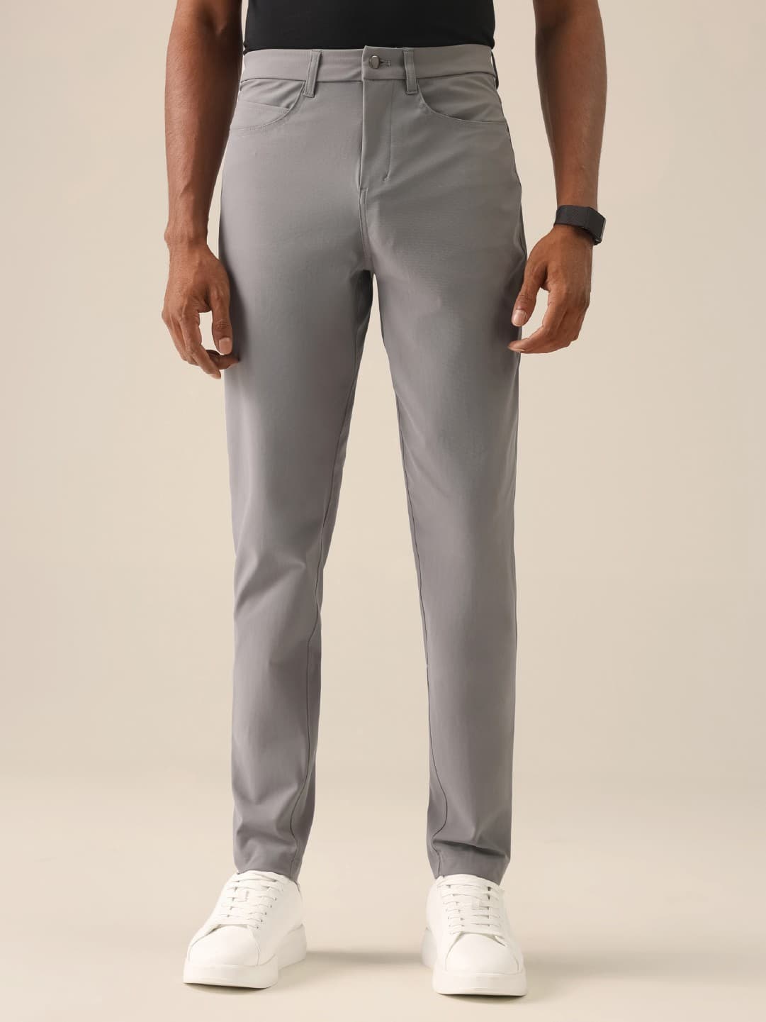 Men's Grey Tapered Fit Formal The Legendary Trouser - Tall Length