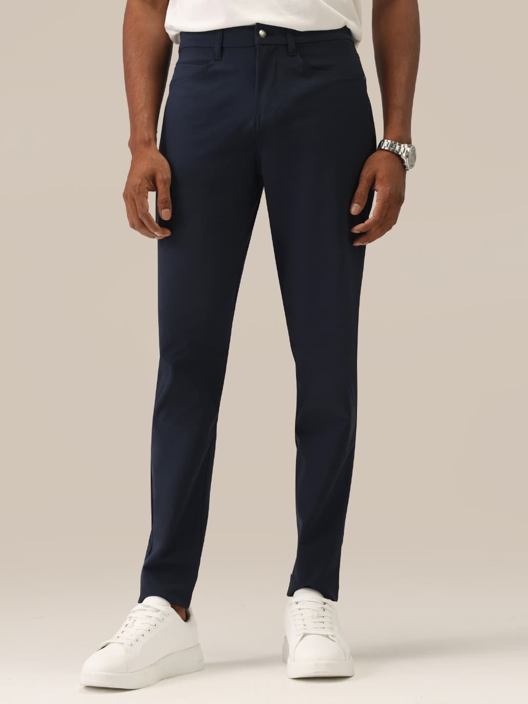 Men's Navy Tapered Fit Formal The Legendary Trouser - Tall Length