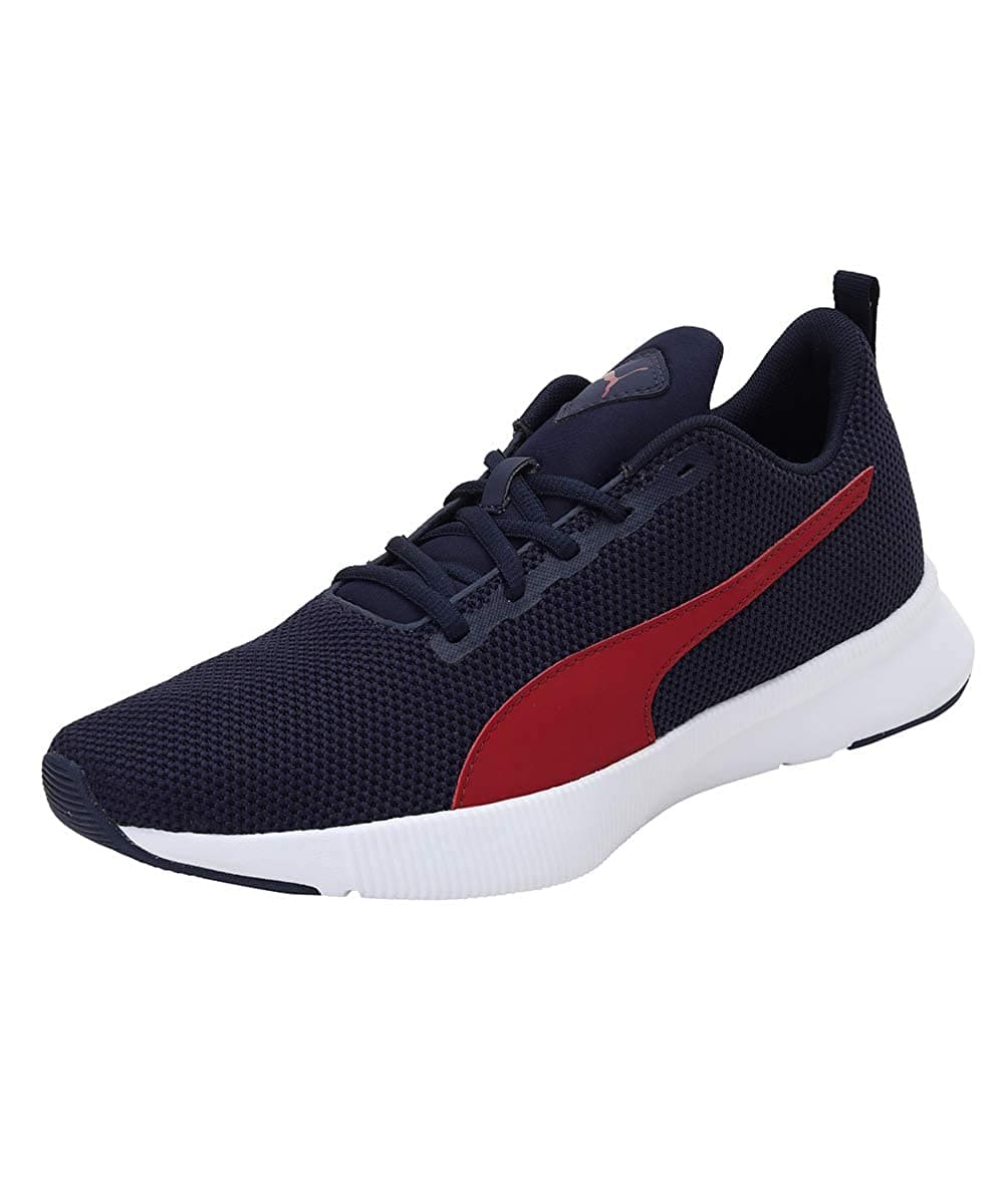 Men's Navy Round Toe Low-Top Mesh Running Sport Shoes