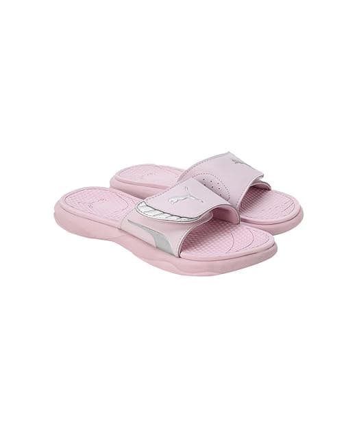 Women's Silver Open Toe Low-Top Synthetic Slides
