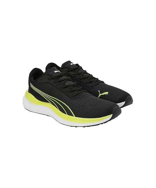 Men's Black Round Toe Low-Top Textile Running Sport Shoes