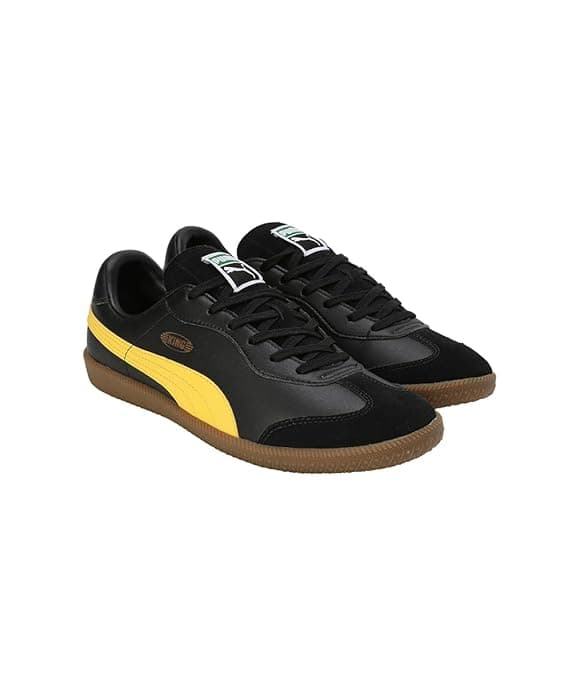 Men's Black Round Toe Low-Top Synthetic Sneakers