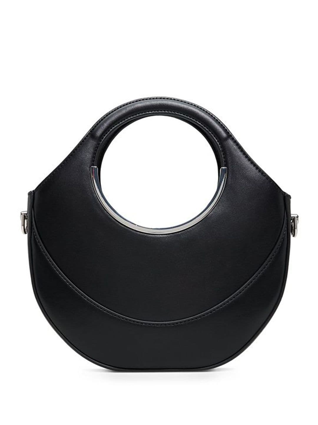 Women's Synthetic Frenacia Black Satchel